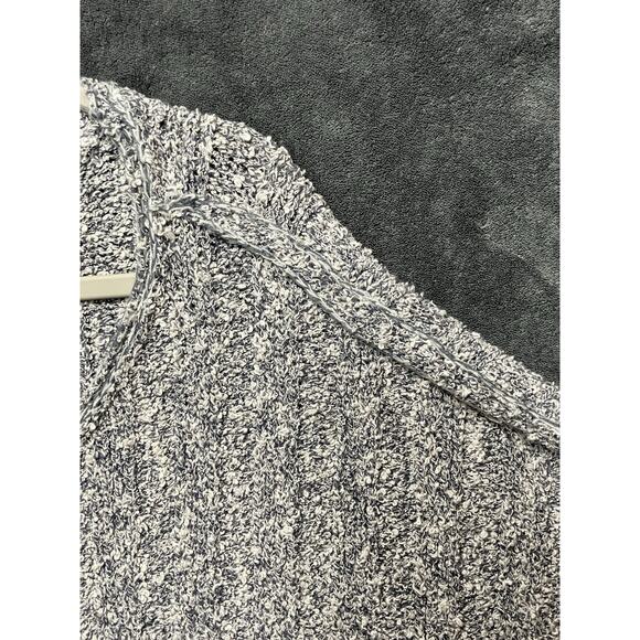 Free People Good Day Sweater Woman’s L Grey Oversized Boxy Cropped Off Shoulder - Picture 10 of 15